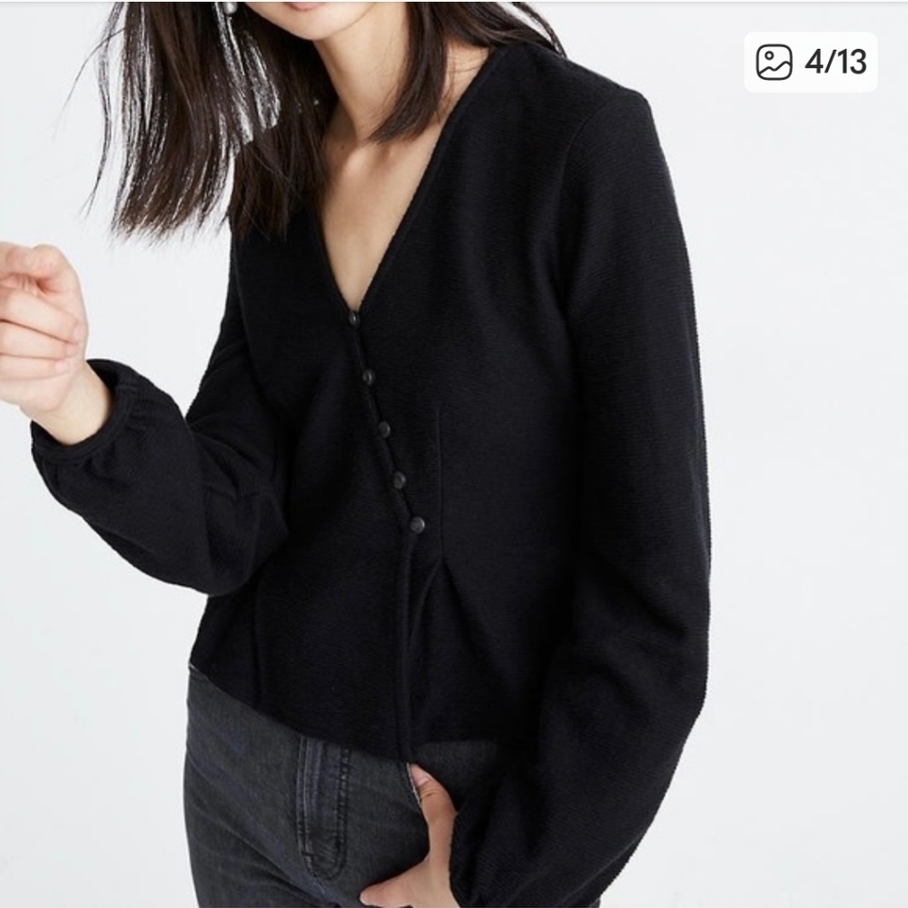 Texture And Thread Madewell Womens Bottom Wrap V Neck Top